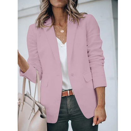 Damen Blazer Offener Schnitt Bürojacke Modern