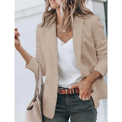Damen Blazer Offener Schnitt Bürojacke Modern