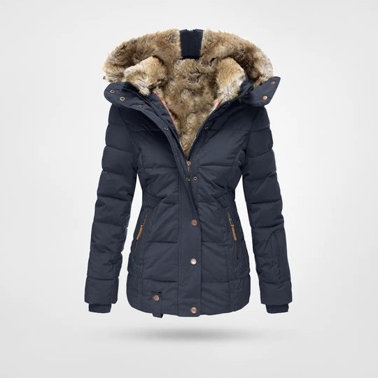 Modische Winterjacke Warm Gefüttert mit Kapuze