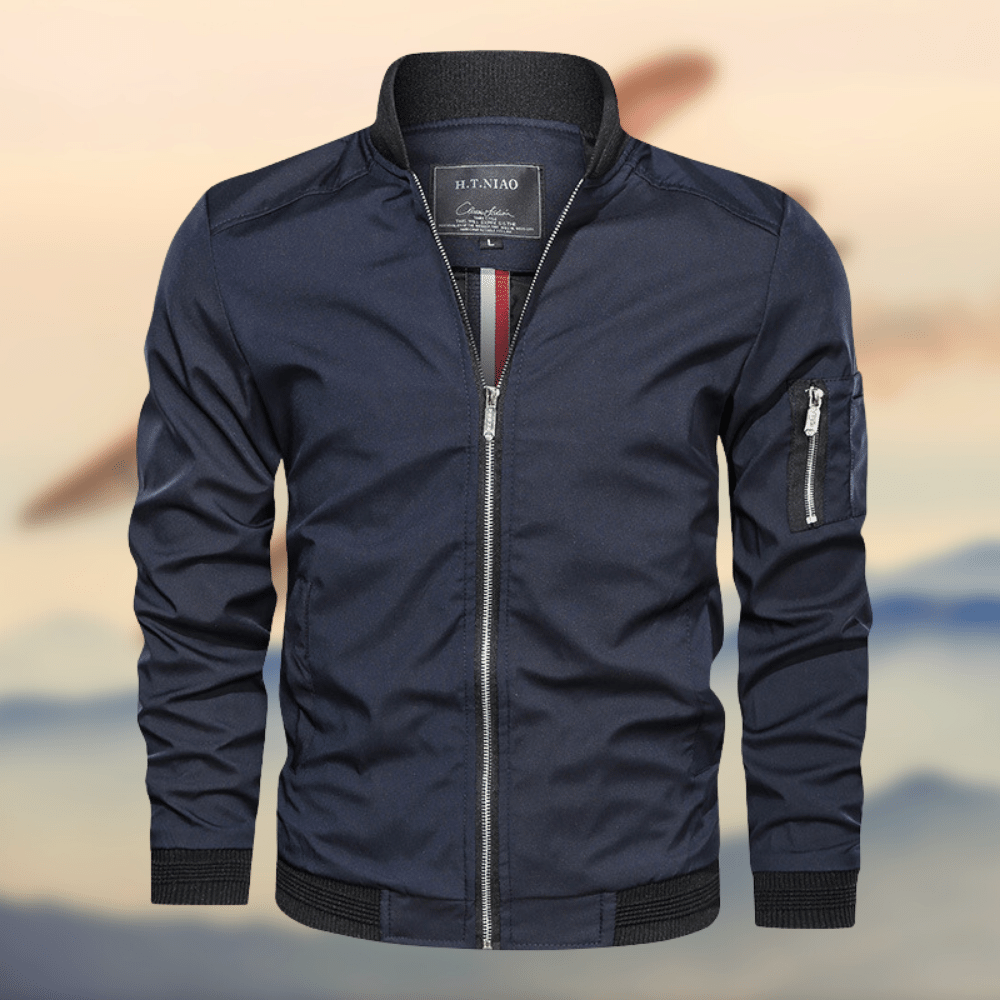 Herren Bomberjacke Slim Fit Winddicht Zip Up - BerlinGlamour
