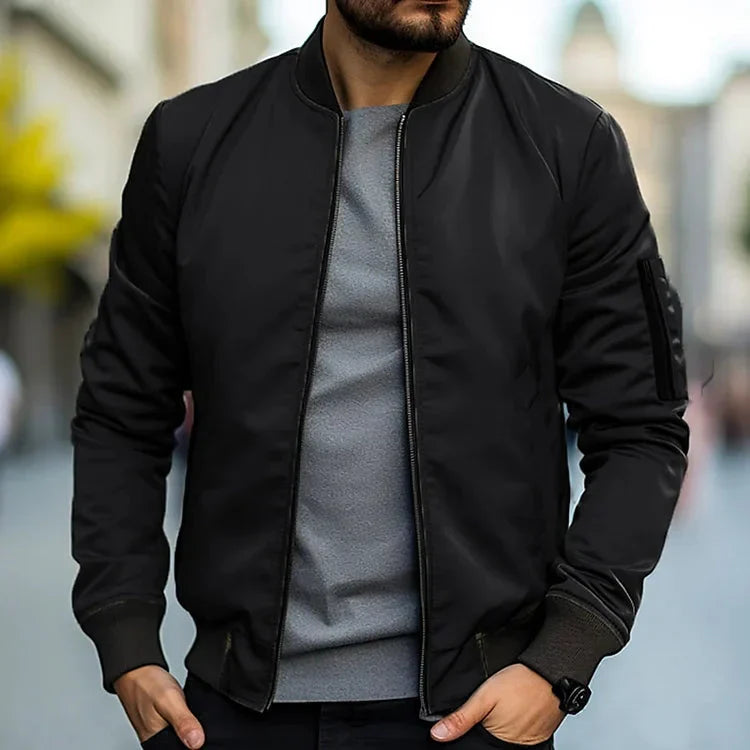 Männer Bomberjacke Lässig Modern Zip - BerlinGlamour
