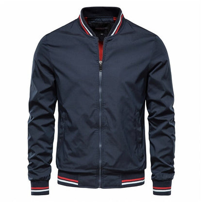 Bomberjacke | Reißverschluss | Schmale Passform | Herbstjacke | Herrenjacke-Blau-M-Chaps Herrenmode