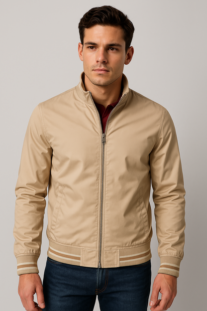 Herren Bomberjacke SlimFit Reißverschluss Herbst - BerlinGlamour