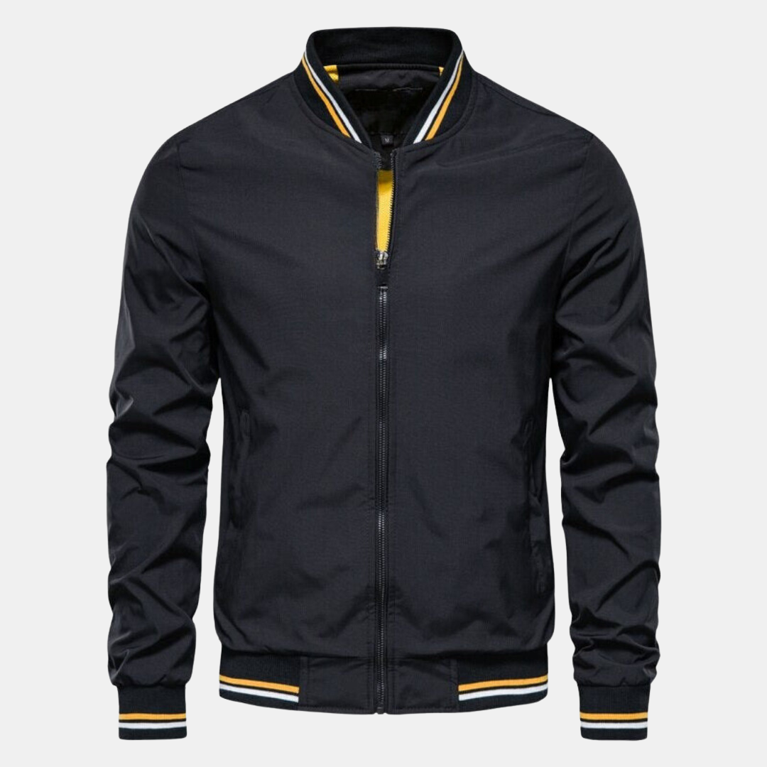 Herren Bomberjacke Kurz Reißverschluss Harrington Stil - BerlinGlamour