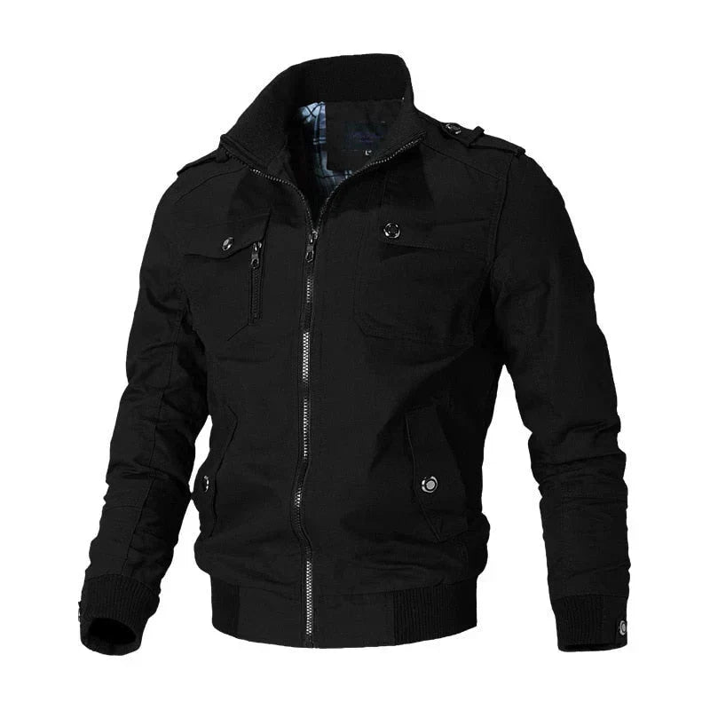 Herren Bomberjacke Reißverschluss Cargo Style Herbst - BerlinGlamour