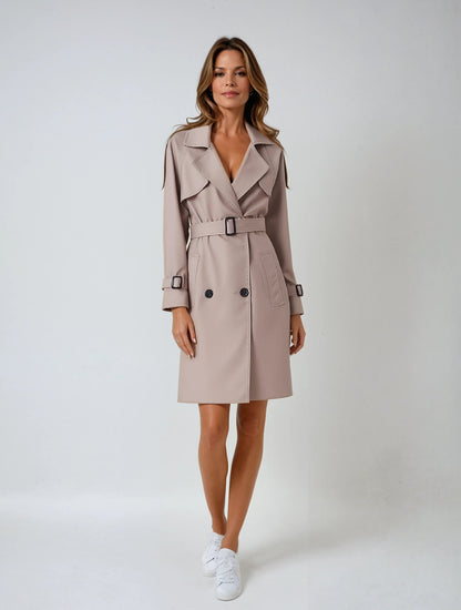 Trenchcoat Damen Elegant Lang Schick - BerlinGlamour