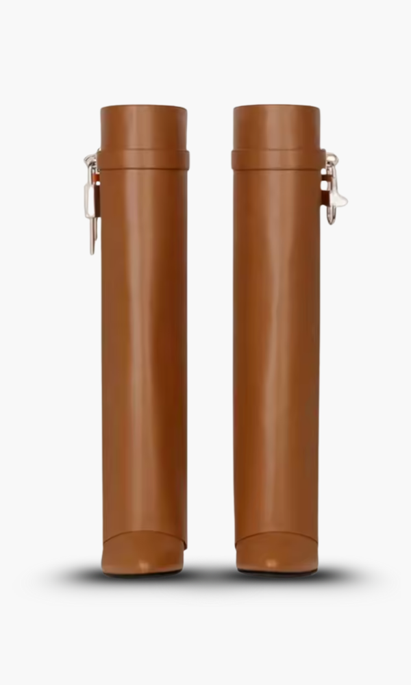 Vegane Stiefel Frauen Hochwertig Elegant Lederoptik