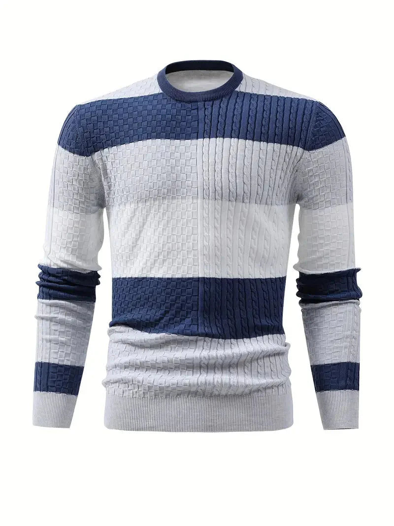 Stylischer Herren Pulli Streifen Design - BerlinGlamour