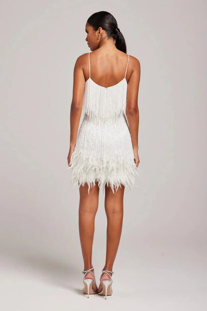 Kleine Robe Fransen Elegant Damen