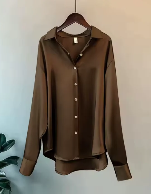 Elegante Damen Bluse Klassisch Mit Knöpfen