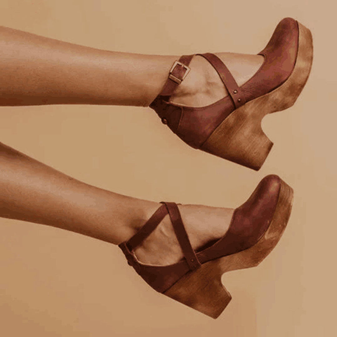 Damen High Heels Wedge Schuhe Elegant Geschlossen