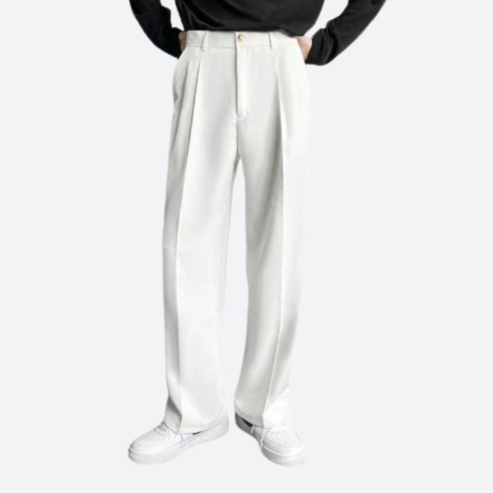 Herren Anzughose Bequem Loose Fit Straight Leg - BerlinGlamour