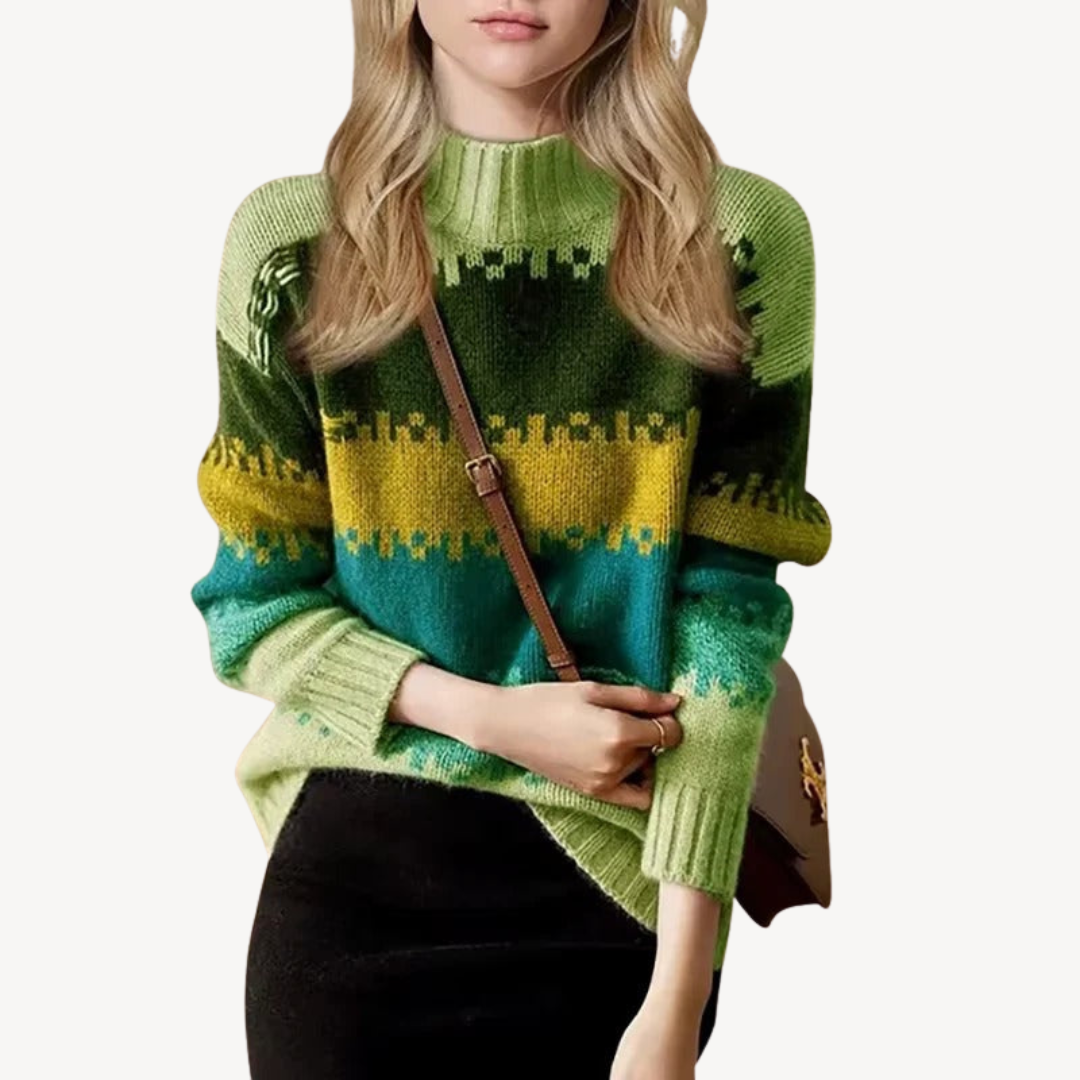 Bunter Strickpullover für Damen | Loravelle 2