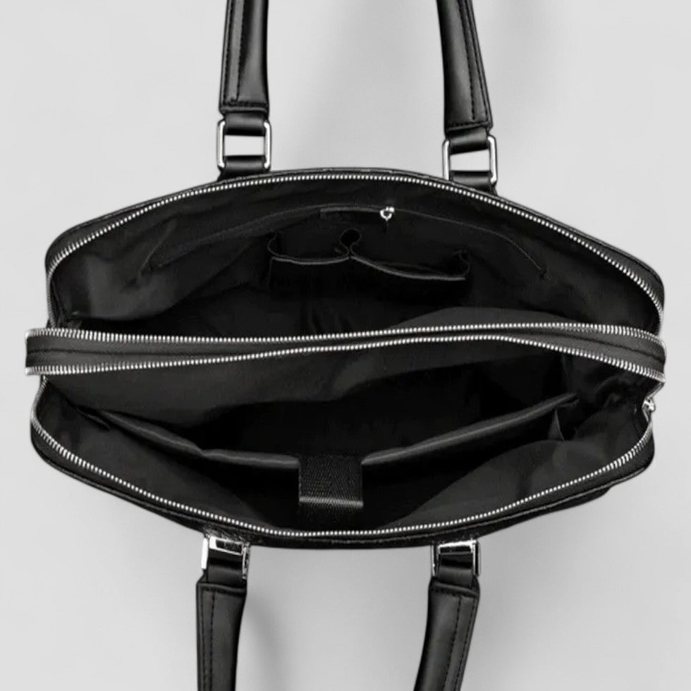 Business-Laptoptasche aus Leder mit passender Reisebrieftasche 3