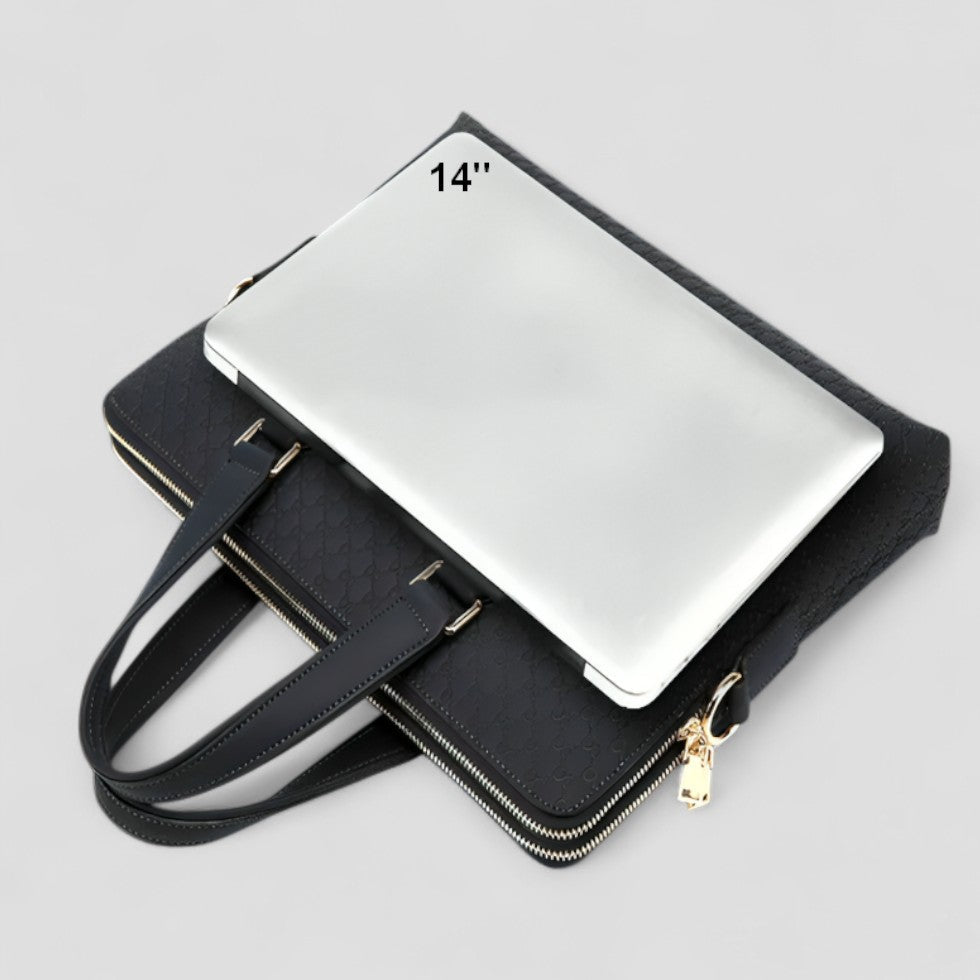 Business-Laptoptasche aus Leder mit passender Reisebrieftasche 4