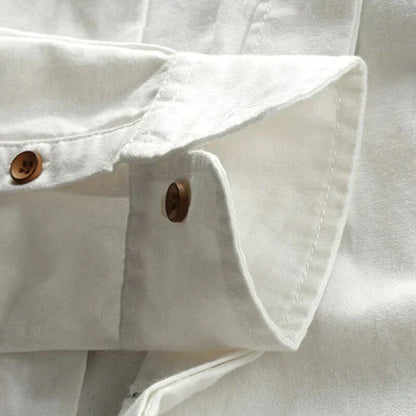 Button-Up Hemd | Klassisch | Japanischer Stil | Langarm | Herrenhemd-Chaps Herrenmode