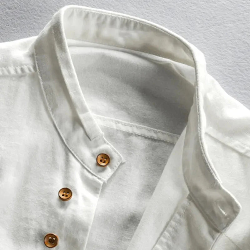 Button-Up Hemd | Klassisch | Japanischer Stil | Langarm | Herrenhemd-Chaps Herrenmode