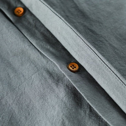 Button-Up Hemd | Klassisch | Japanischer Stil | Langarm | Herrenhemd-Chaps Herrenmode