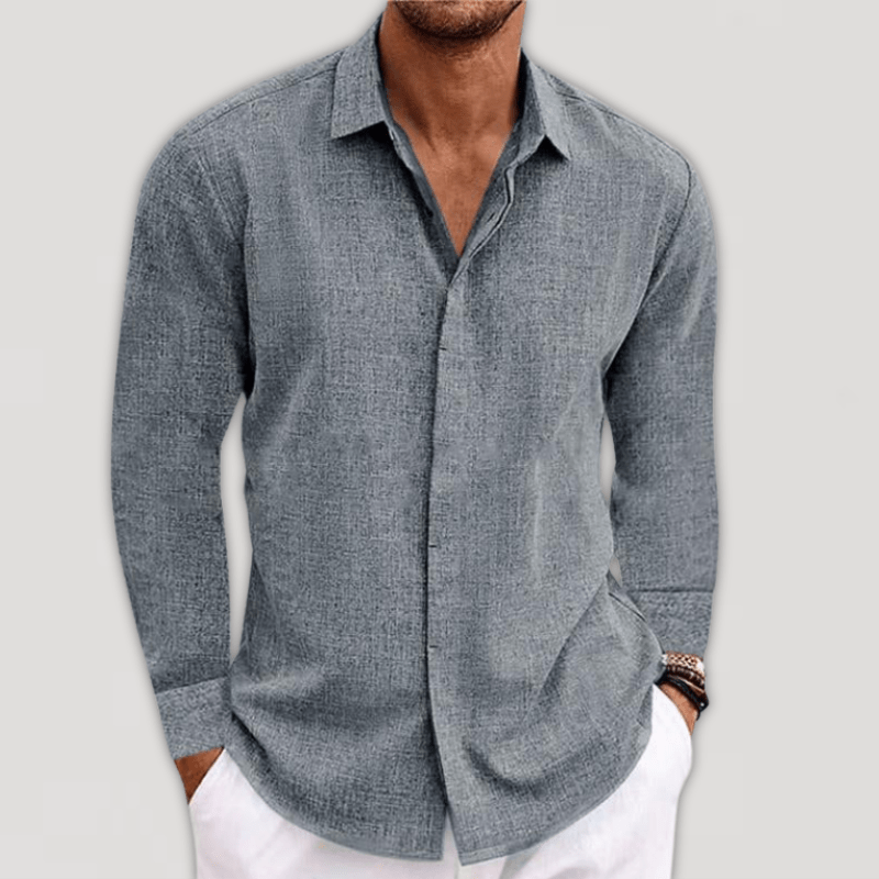 Herren Hemd Langarm Regular Fit mit Kragen - BerlinGlamour