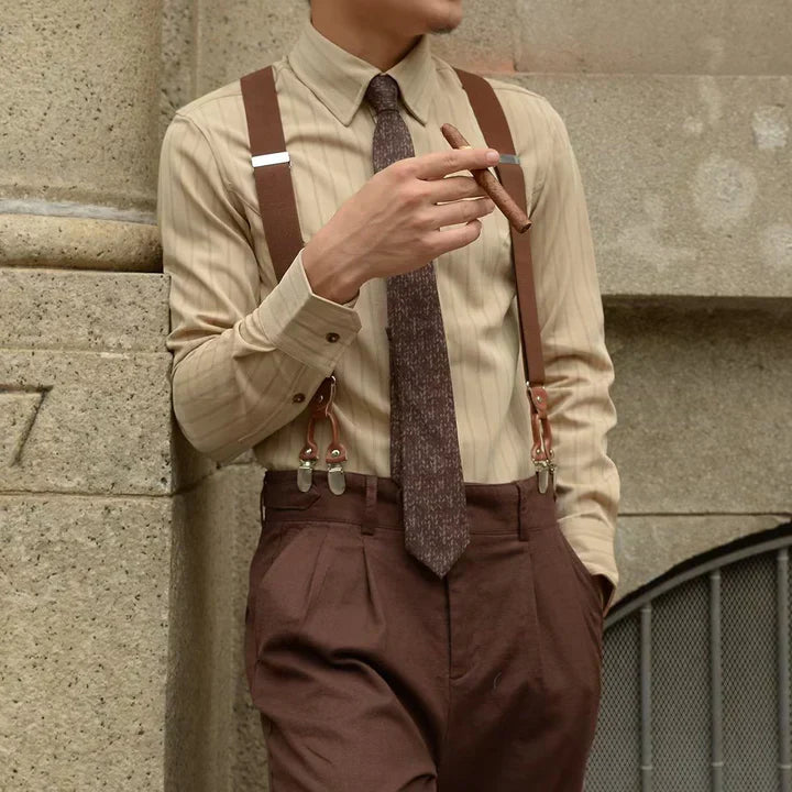 Button-Up Hemd - Langarmhemd mit Kragen für Männer-Chaps Herrenmode