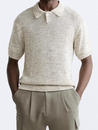 Vintage Strickpolo Lässig Relaxed Fit