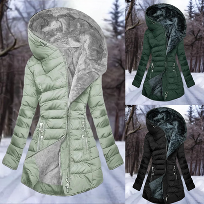 Daunenmantel Slim Fit Kapuze Isolierend Gepolstert - BerlinGlamour