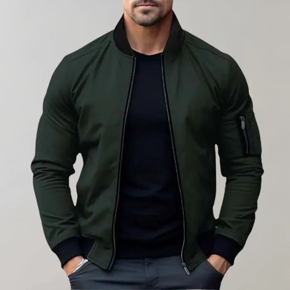 Elegantes Bomberjacke Grn Herren Fotos
