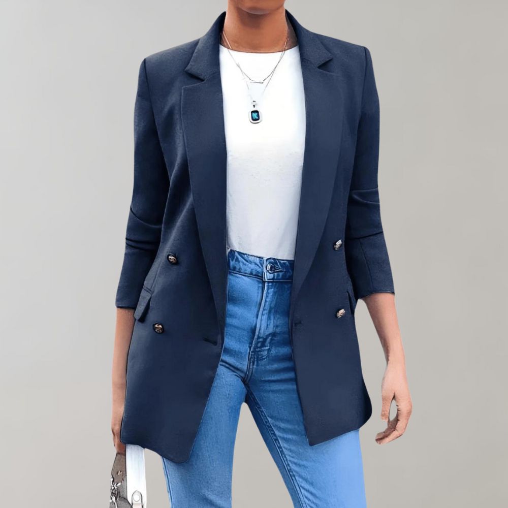 Elegante Damenjacke Lang Frühling Trendy
