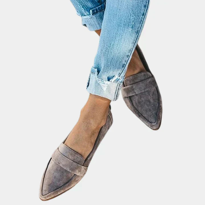 Damen Stiefel Wildleder Optik Braun