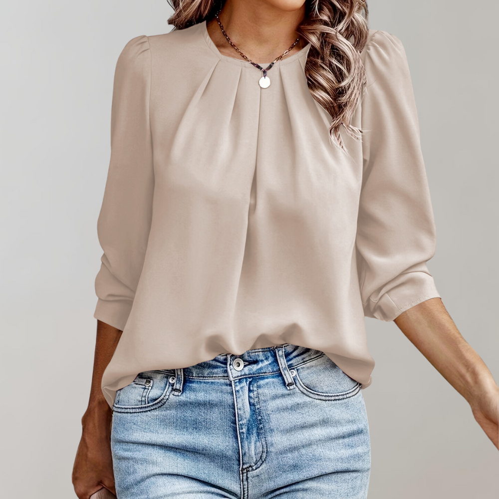 Elegante Damen Bluse Satin Glanz Optik - BerlinGlamour