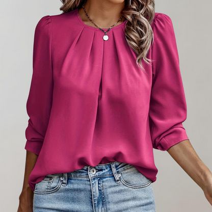 Elegante Damen Bluse Satin Glanz Optik