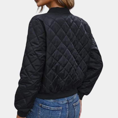 Damen Steppjacke Kurz Modern Reißverschluss