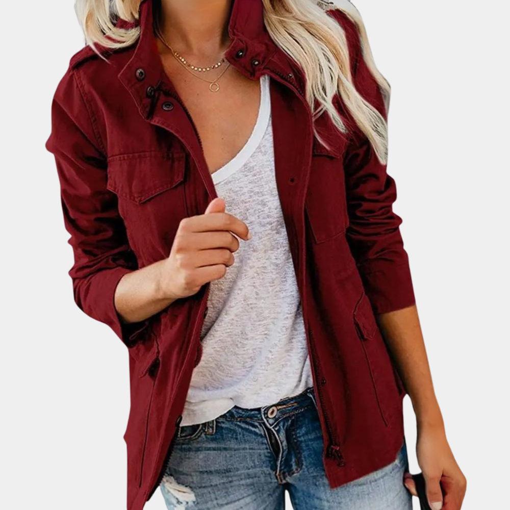Frauen Lederjacke Lässig Modern Schwarz - BerlinGlamour
