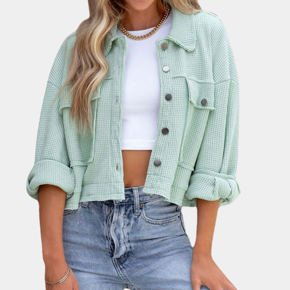 Sommerjacke Damen Trendig Mit Taschen - BerlinGlamour