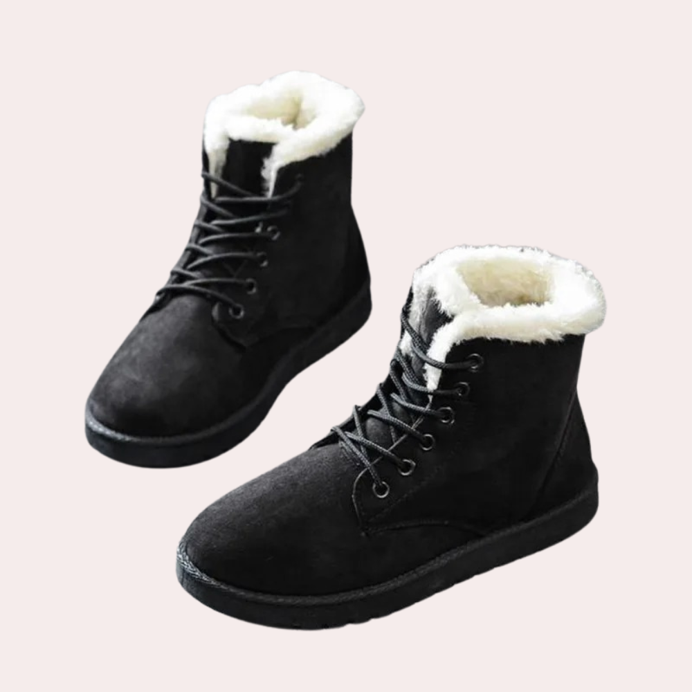 Stiefeletten Damen Bequem Elegant Schnürsenkel