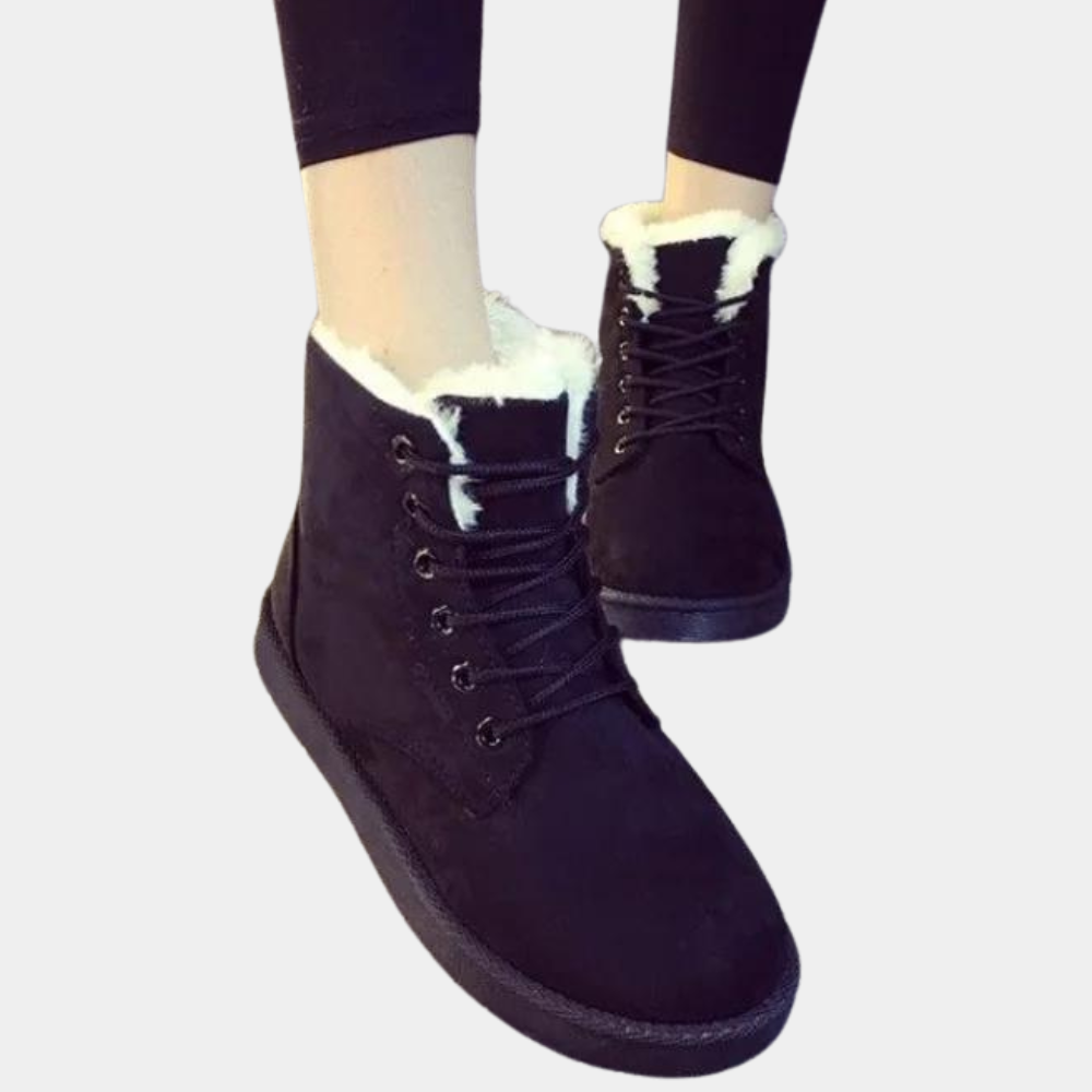 Stiefeletten Damen Bequem Elegant Schnürsenkel - BerlinGlamour