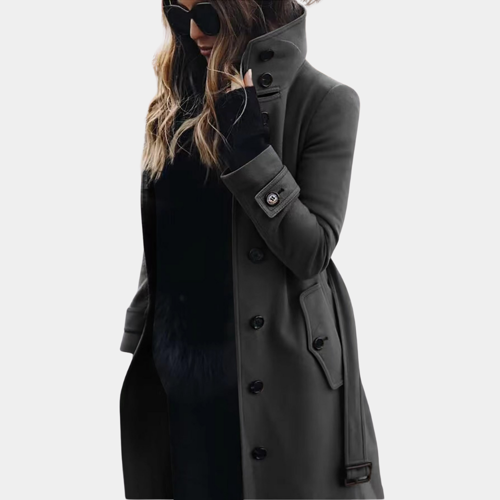 Elegante Damenjacke Lang Tailliert Modern - BerlinGlamour