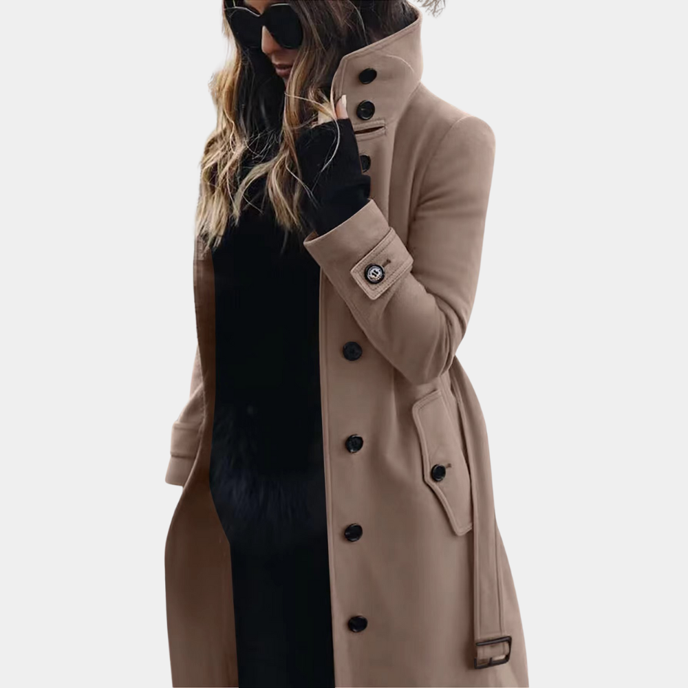 Elegante Damenjacke Lang Tailliert Modern