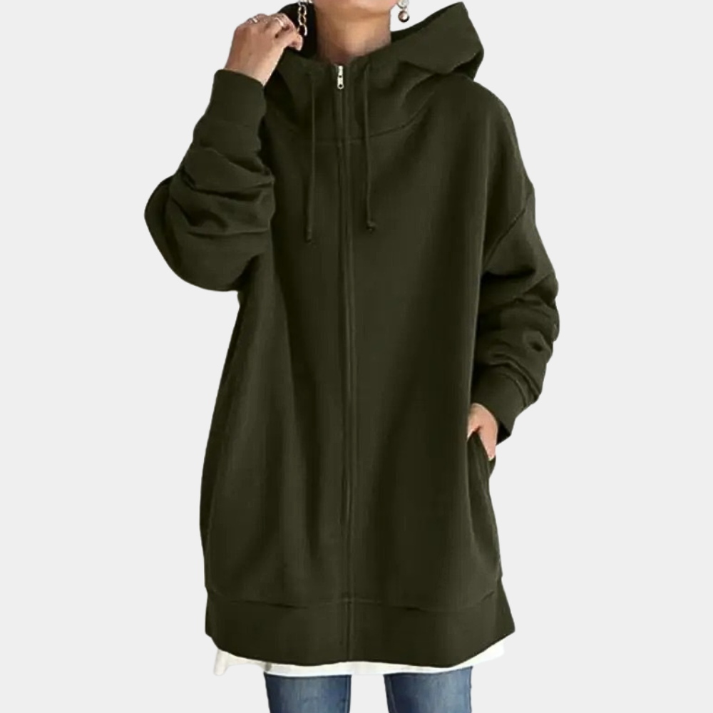 Damen Hoodie Reißverschluss Herbst Mode
