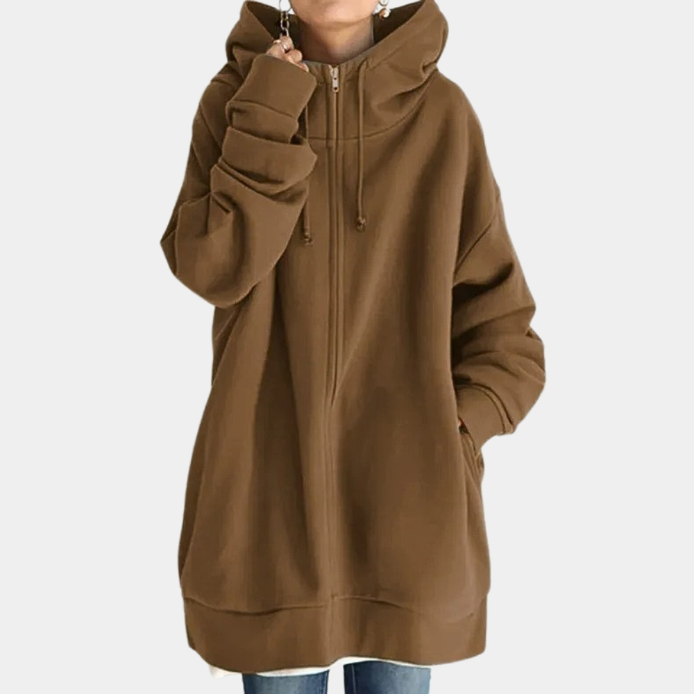 Damen Hoodie Reißverschluss Herbst Mode