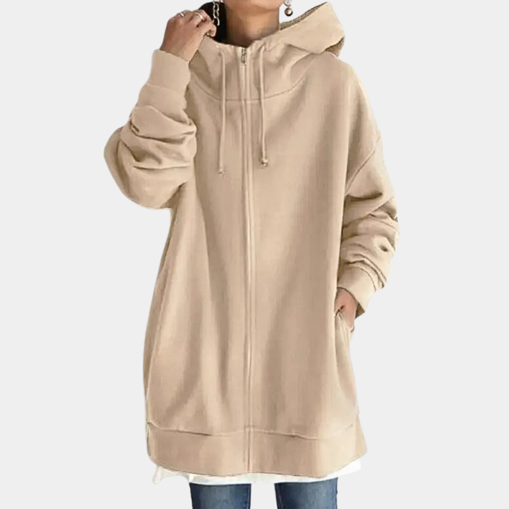 Damen Hoodie Reißverschluss Herbst Mode