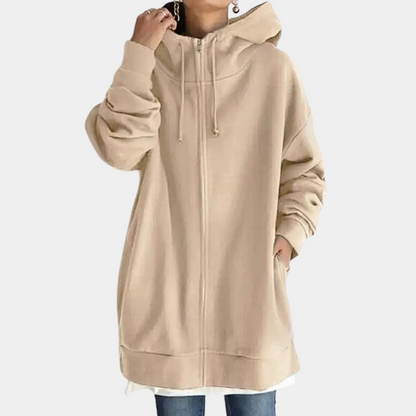 Damen Hoodie Reißverschluss Herbst Mode