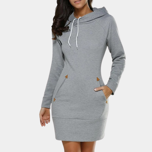 Elegantes Kapuzenpulloverkleid für Damen von Ines