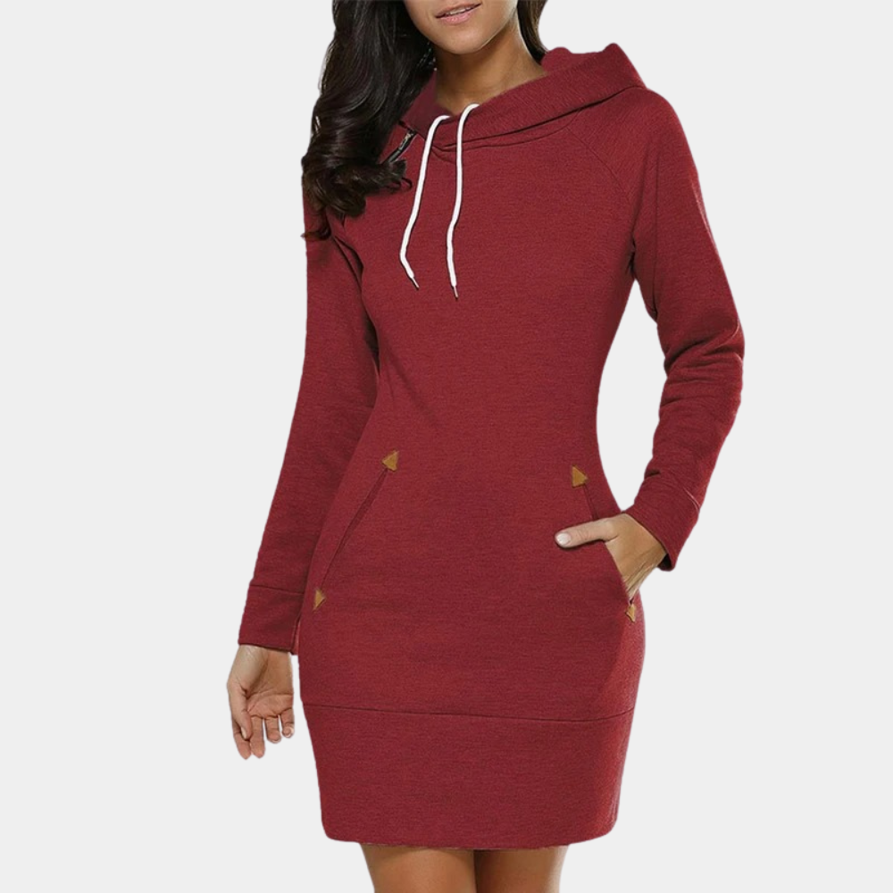 Elegantes Kapuzenpulloverkleid für Damen von Ines