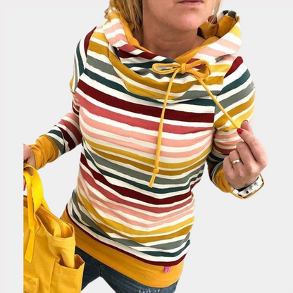 Modischer Sanias Damenpullover mit Streifen für einen trendigen Look