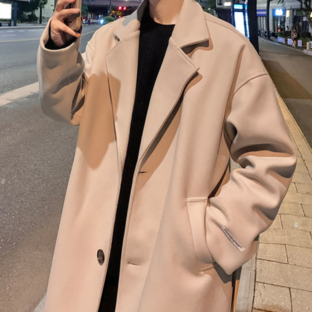 Klassischer Trenchcoat Herren Wasserabweisend Modern