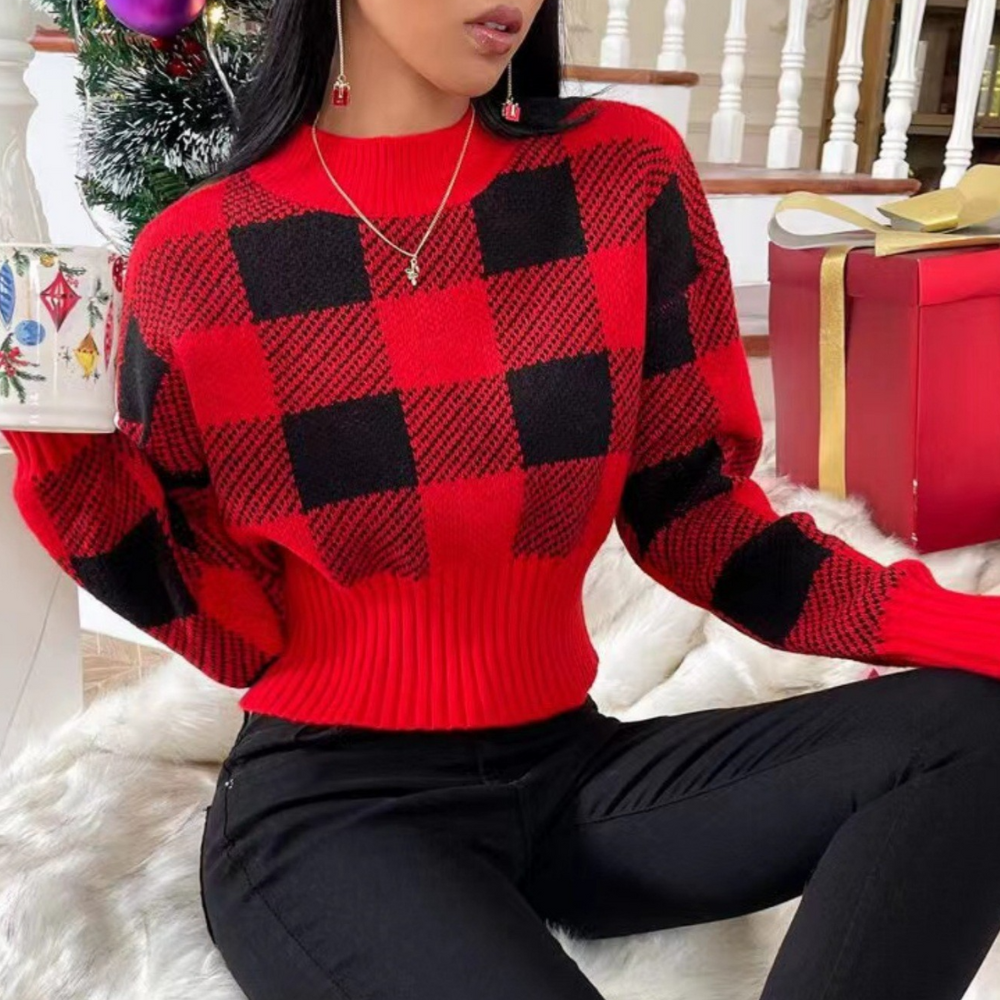 Damenpullover Sonya: Elegant kariert