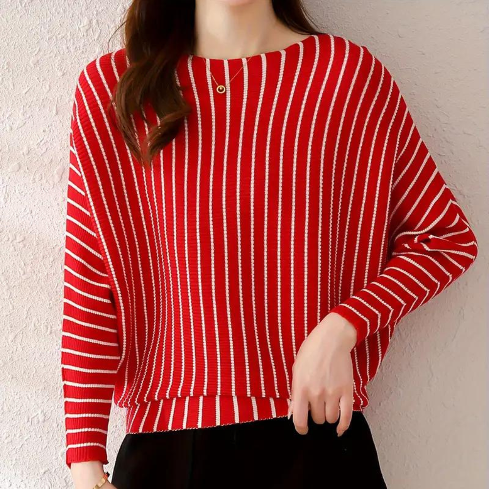 Eleganter Damenpullover mit Streifen von Szonja - ein trendiger Begleiter