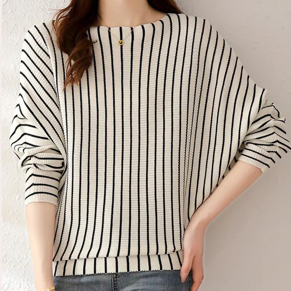 Eleganter Damenpullover mit Streifen von Szonja - ein trendiger Begleiter