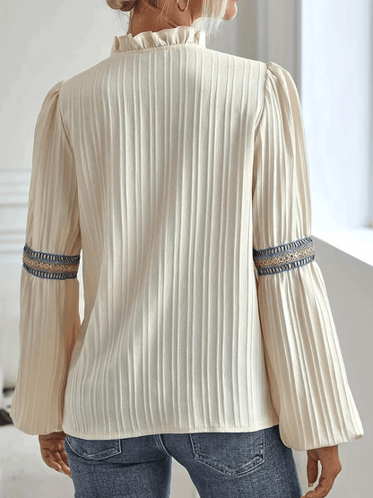 Boho Bluse Damen Spitzen Top Chic Frauen